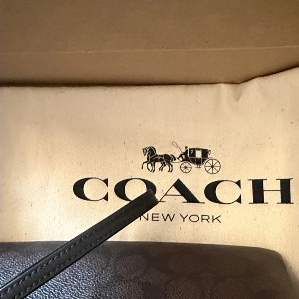 Coach Dark Brown Leather Men's Wallet